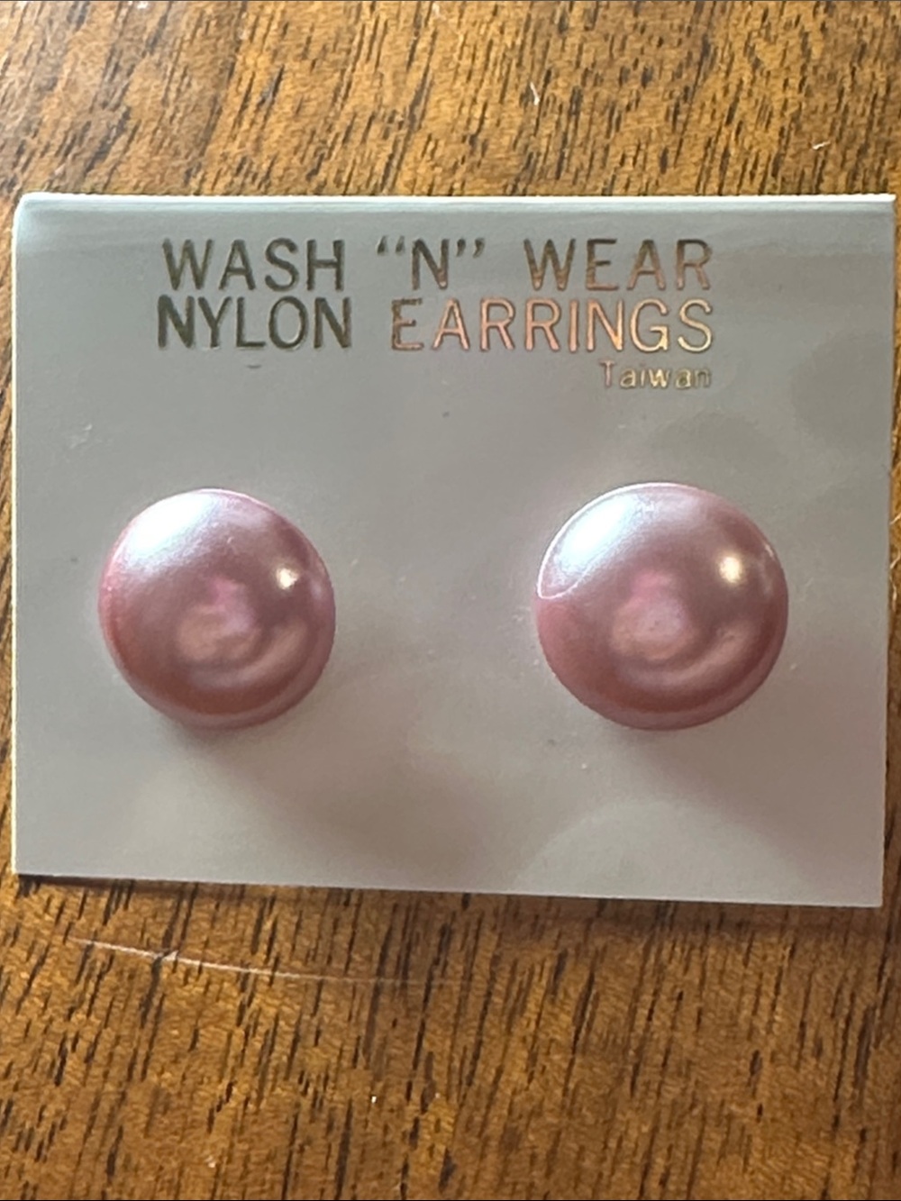 Vintage 70s/80s New on Card Lavender Button Stud Post Earrings